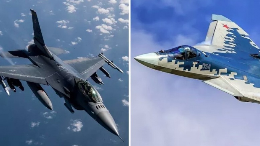 So sánh tiêm kích Su-57 của Nga và chiến đấu cơ F-16 Ukraine sắp nhận được