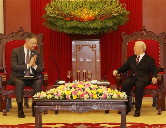 Tổng Bí thư Nguyễn Phú Trọng tiếp Đại sứ Hoa Kỳ Daniel J.Kritenbrink