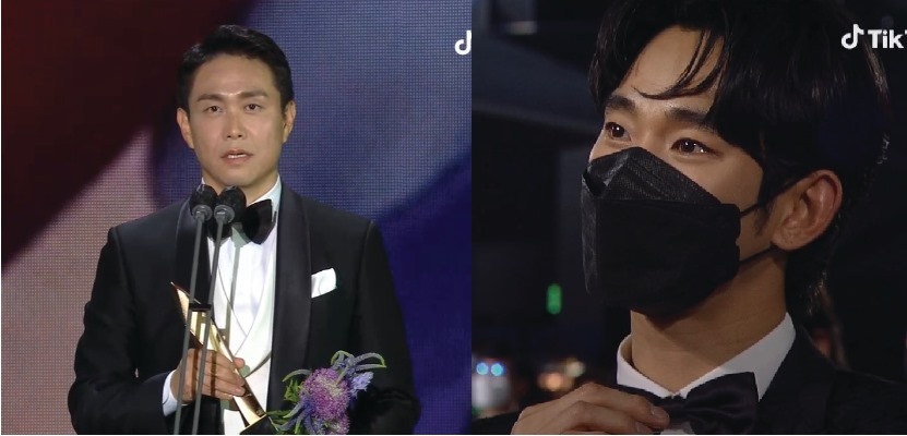 Kim Soo Hyun rơm rớm nước mắt khi “anh trai” Oh Jung Se nhận giải Baeksang
