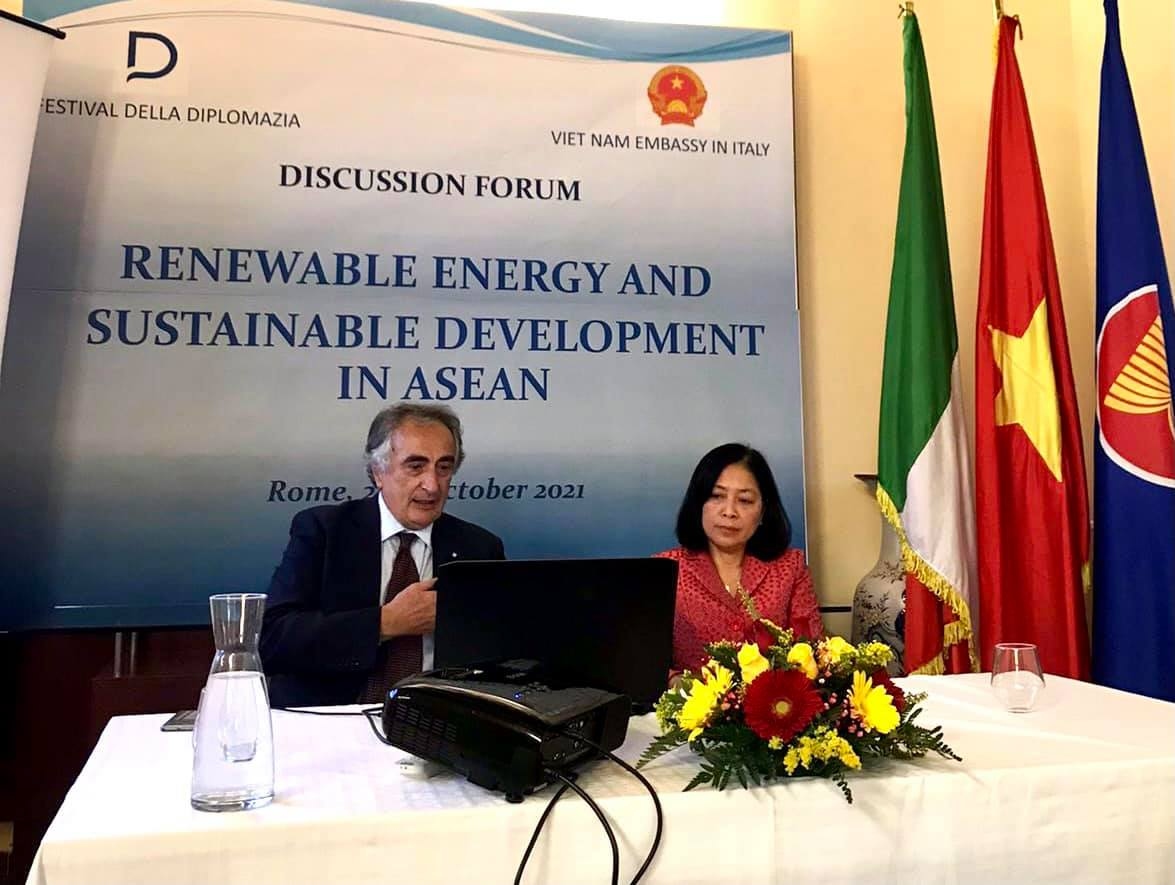 Hợp tác ASEAN/Việt Nam và Italy về năng lượng tái tạo và bền vững