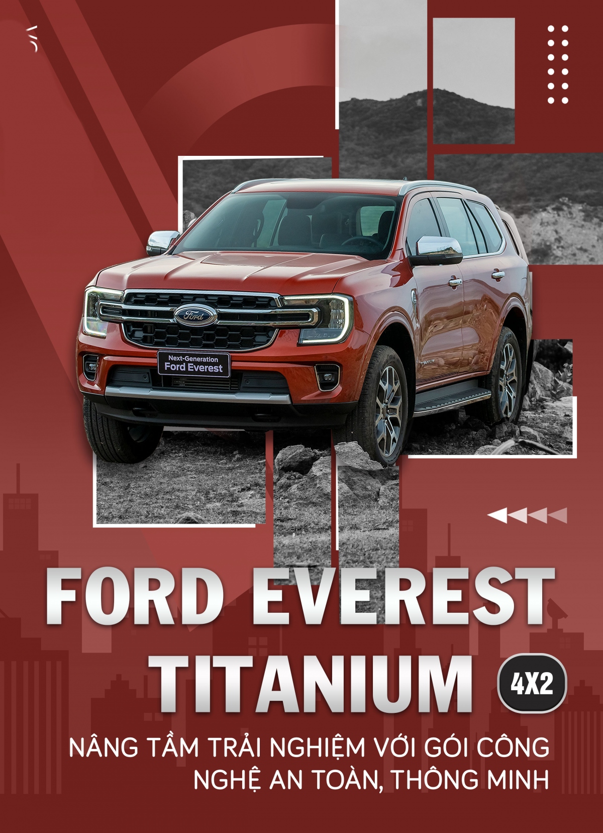 Ford Everest Titanium 4x2 nâng tầm trải nghiệm với gói công nghệ an toàn, thông minh