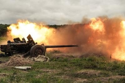 Cận cảnh pháo bắn tỉa Rapira của Nga nã đạn chính xác vào mục tiêu Ukraine