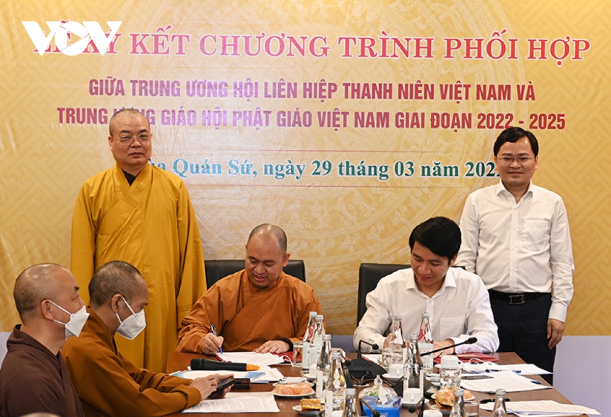 Giáo hội Phật giáo và Hội Liên hiệp thanh niên Việt Nam ký kết chương trình hoạt động