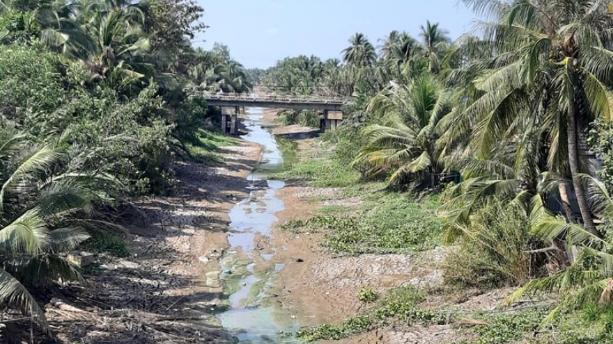 Hơn 13,4km kênh thủy lợi ở Tiền Giang bị sạt lở mùa khô hạn