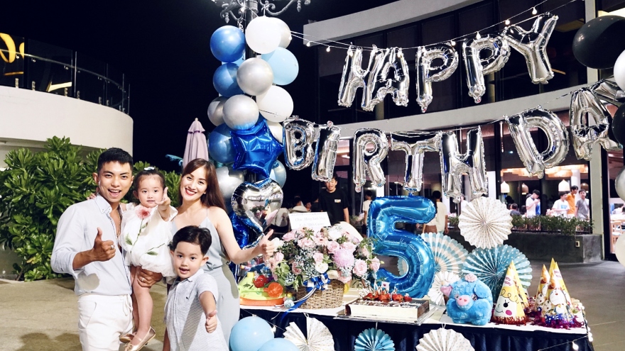 Vợ chồng Khánh Thi làm sinh nhật 5 tuổi hoành tráng cho con trai