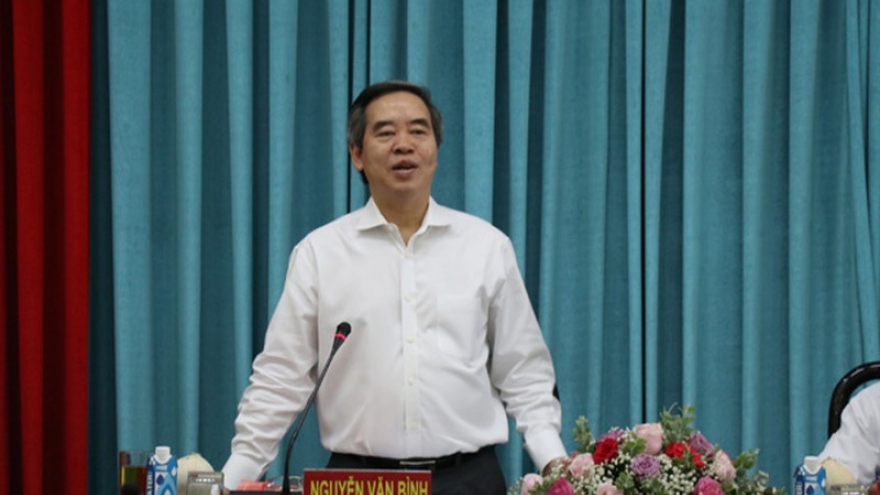 Trưởng Ban Kinh tế Trung ương Nguyễn Văn Bình làm việc tại Tỉnh ủy Bến Tre