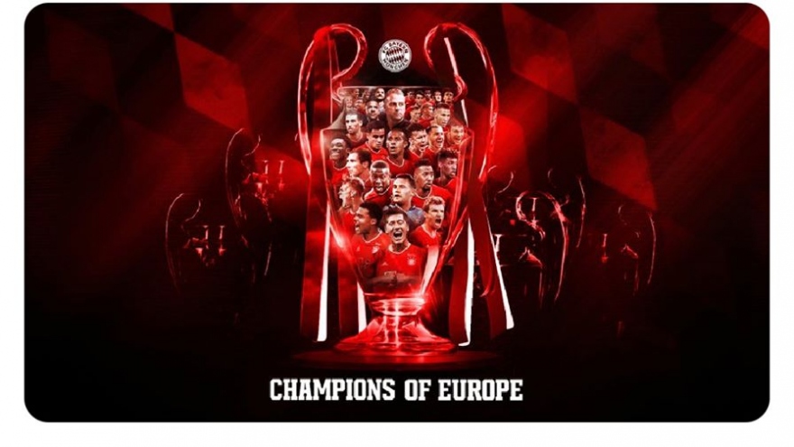 Vô địch Champions League, dàn sao Bayern Munich “nhuộm đỏ” mạng xã hội