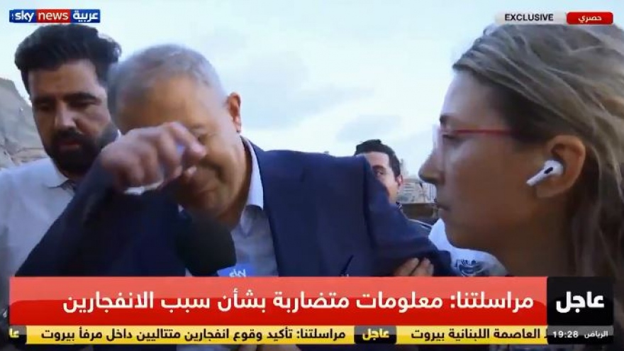 Thống đốc Beirut bật khóc khi nói về vụ nổ kinh hoàng ngày 4/8