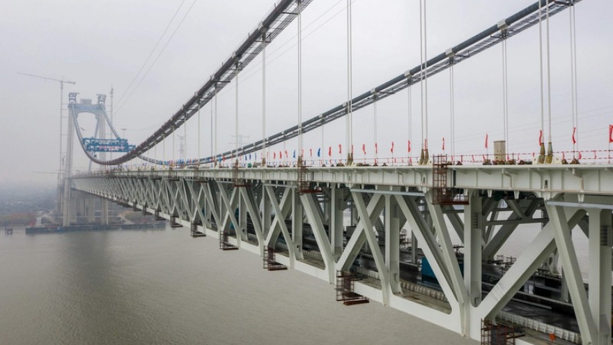 Trung Quốc thử nghiệm thành công tàu cao tốc chạy qua cầu treo