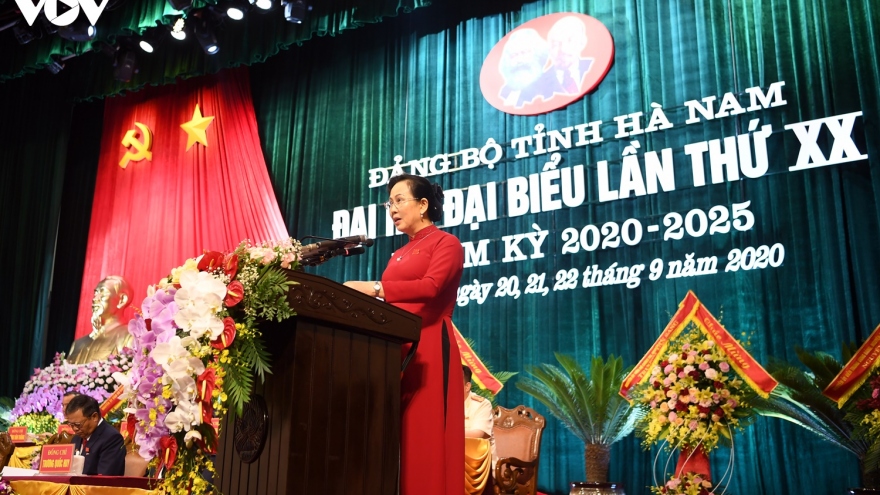 Bà Lê Thị Thủy tiếp tục được tín nhiệm bầu làm Bí thư Tỉnh ủy Hà Nam