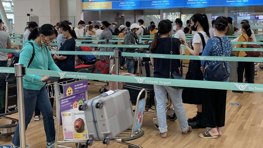 2 chuyến bay đưa gần 380 người Việt Nam về từ Hàn Quốc hạ cánh ở Cam Ranh