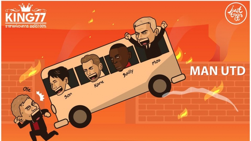 Biếm họa 24h: HLV Mourinho khiến đồng nghiệp Solskjaer chạy vã mồ hôi