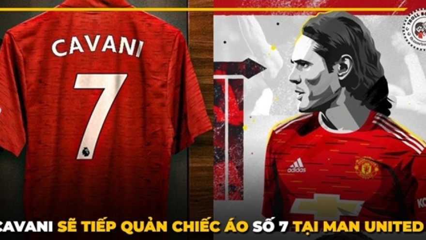 Biếm họa 24h: Cavani chịu gánh nặng nghìn cân từ chiếc áo số 7 của MU