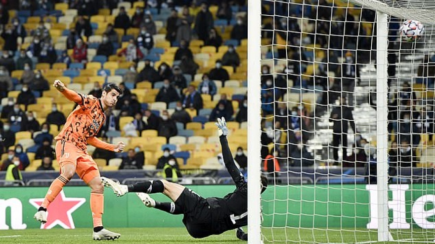 Alvaro Morata lập cú đúp, Juventus - không - CR7 nhọc nhằn vượt ải Dynamo Kyiv