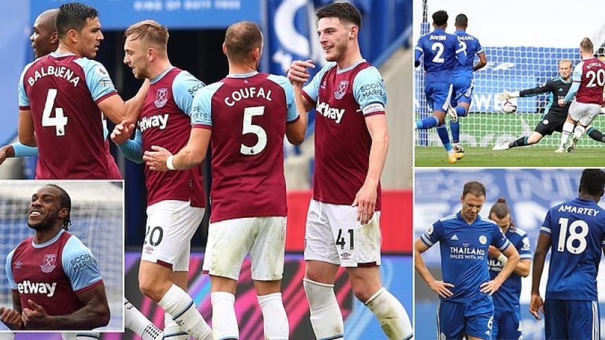 Thua thảm West Ham, Leicester chính thức mất ngôi đầu Premier League