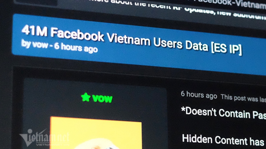 Dữ liệu của hơn 1 triệu người dùng Việt bị tung lên mạng