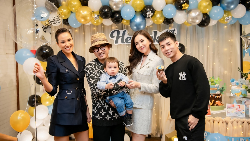 Vợ chồng Phương Mai mở tiệc sinh nhật 1 tuổi cho con trai
