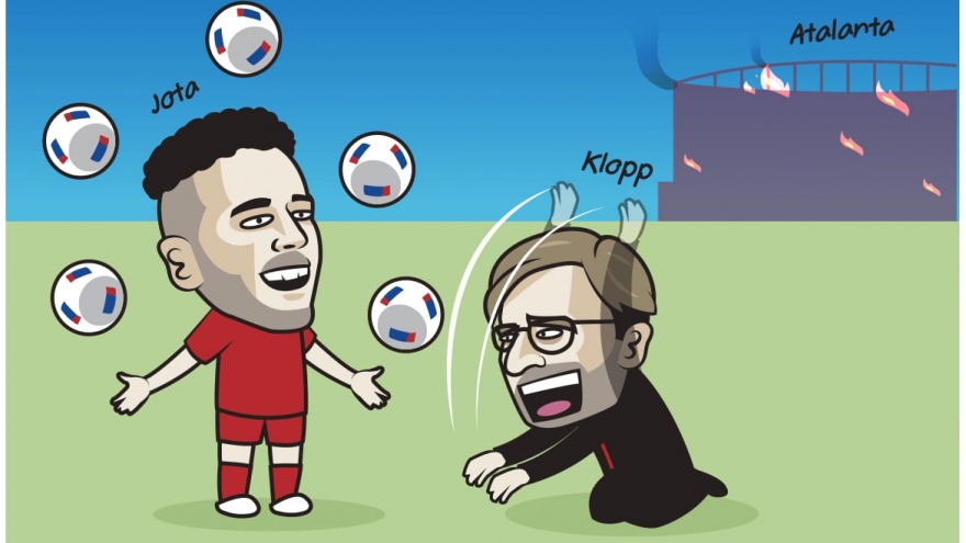 Biếm họa 24h: Diogo Jota trở thành người hùng mới của Liverpool