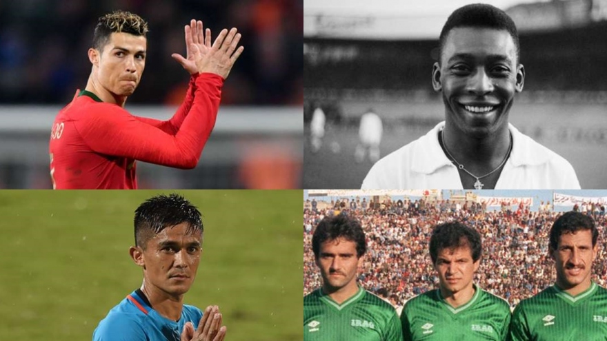 Top 10 chân sút xuất sắc nhất ĐTQG trên toàn thế giới: Ronaldo thua một người