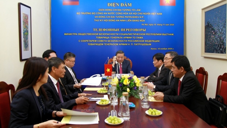 Bộ trưởng Tô Lâm điện đàm với Thư ký Hội đồng An ninh Liên bang Nga