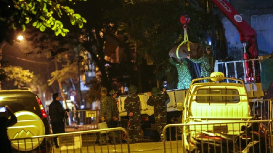 Hủy nổ thành công quả bom 340kg phát hiện ở phố Cửa Bắc, Hà Nội