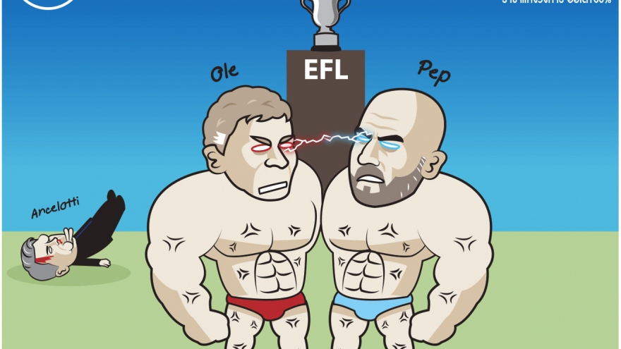 Biếm họa 24h: Solskjaer và Pep Guardiola khoe cơ bụng 6 múi