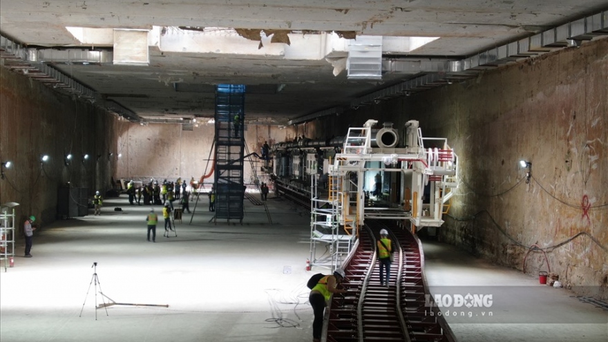 Đảm bảo an toàn công trình trên mặt đất khi robot đào hầm tuyến đường sắt Nhổn-ga Hà Nội
