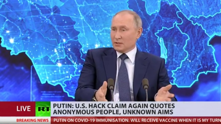 Putin: Cáo buộc tin tặc Nga can thiệp bầu cử Mỹ là nhằm phá hoại quan hệ Mỹ-Nga