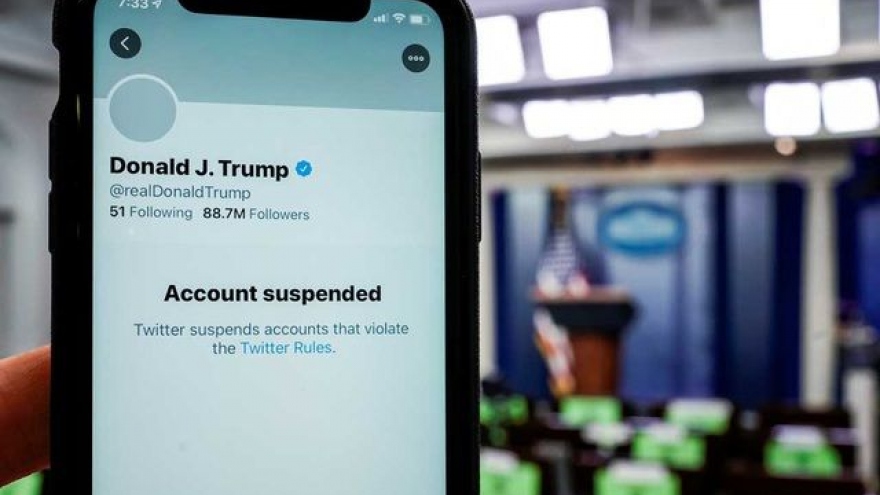 Khóa tài khoản của Tổng thống Donald Trump - Cổ phiếu của Twitter “rớt giá”