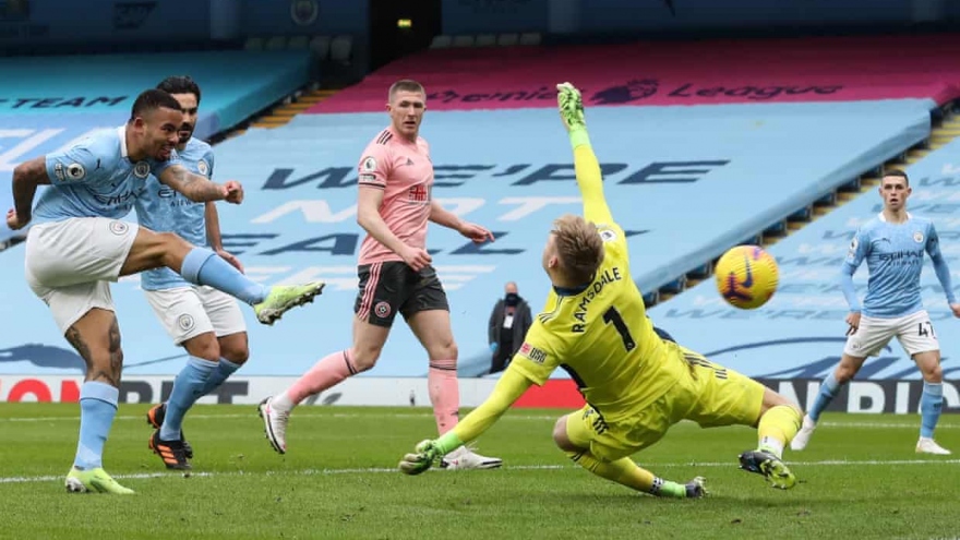 Thắng tối thiểu Sheffield, Man City tiếp tục dẫn đầu Premier League