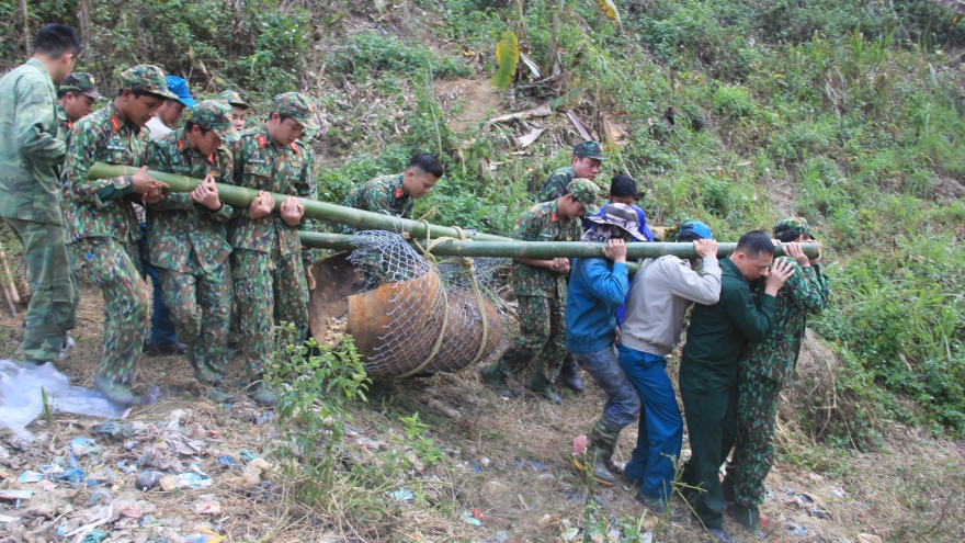 Sơn La tiếp tục hủy nổ thành công quả bom nặng 600 kg