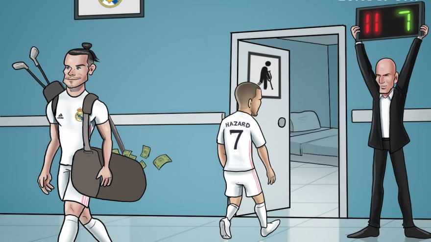 Biếm họa 24h: Hazard thay Gareth Bale làm chủ "bệnh viện" Real Madrid