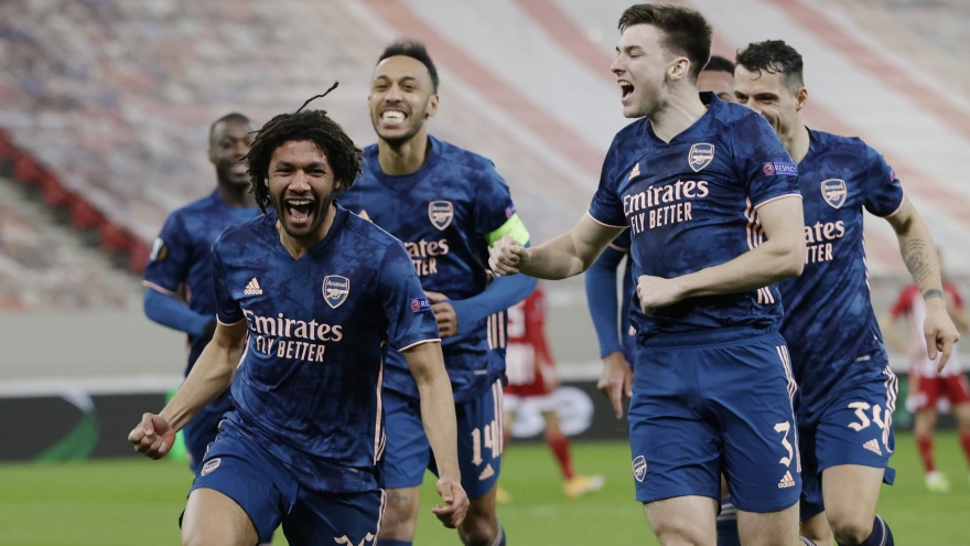 Hạ gục Olympiacos, Arsenal "đặt một chân" vào tứ kết Europa League