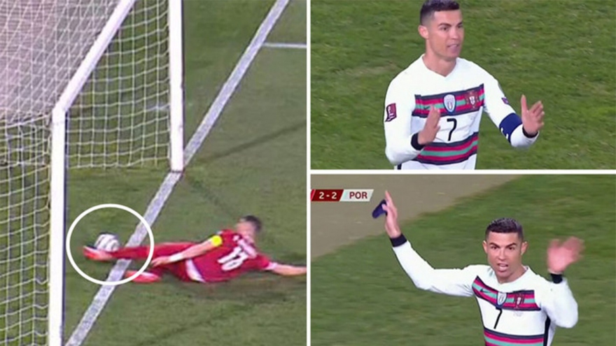Ronaldo bị "cướp bàn thắng", Bồ Đào Nha đòi VAR ở Vòng loại World Cup