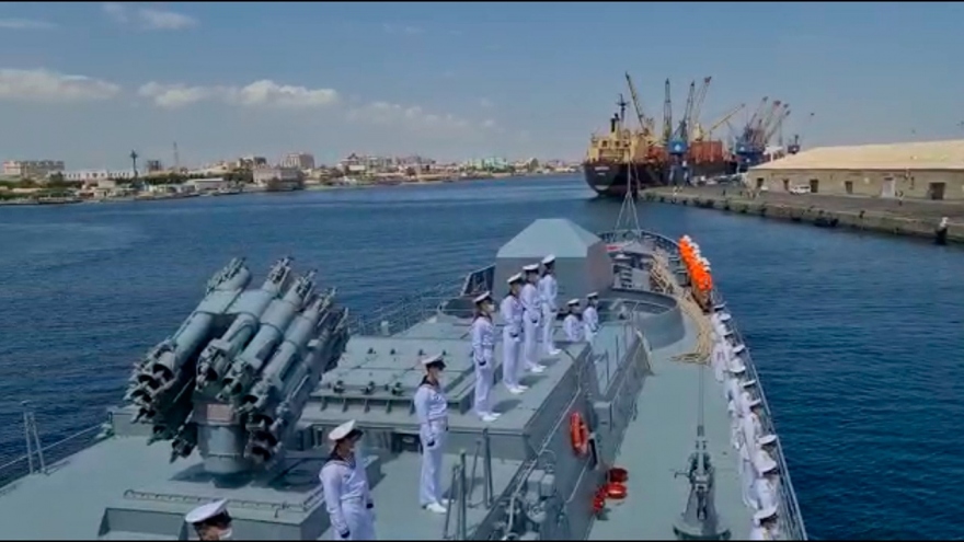 
        Tàu khu trục Nga Đô đốc Grigorovich lần đầu cập cảng Port Sudan
                  
                              