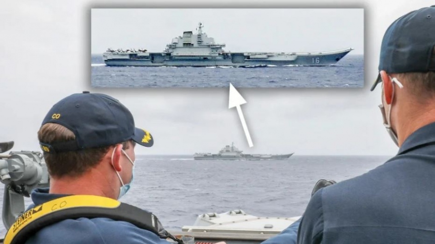 Bức ảnh tiết lộ thông điệp Hải quân Mỹ gửi tới Trung Quốc ở Biển Đông và biển Hoa Đông