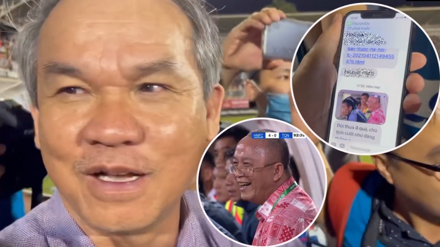Bầu Đức nói vui về Chủ tịch CLB Than Quảng Ninh cười tươi khi đội nhà thảm bại