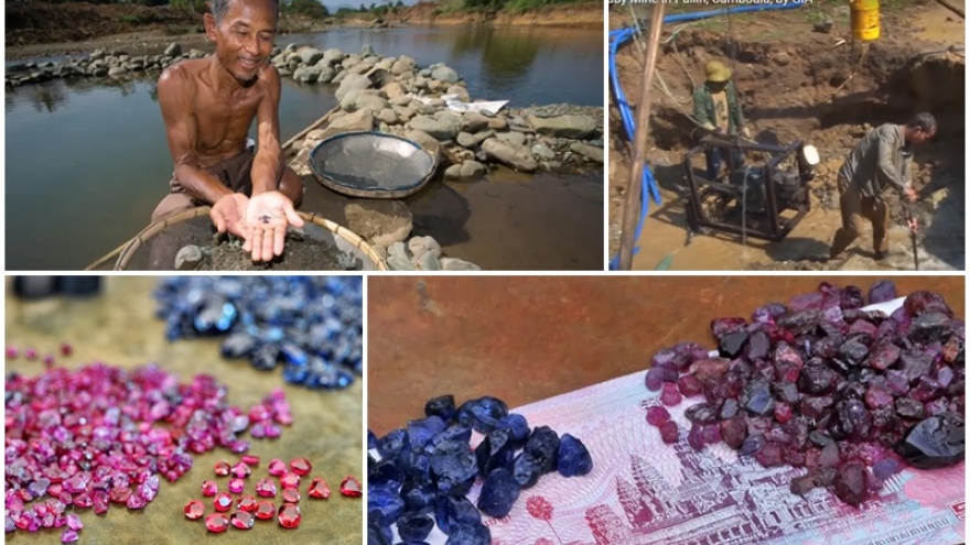 Ôm giấc mộng đổi đời, người dân đổ xô đào đá quý ở Campuchia