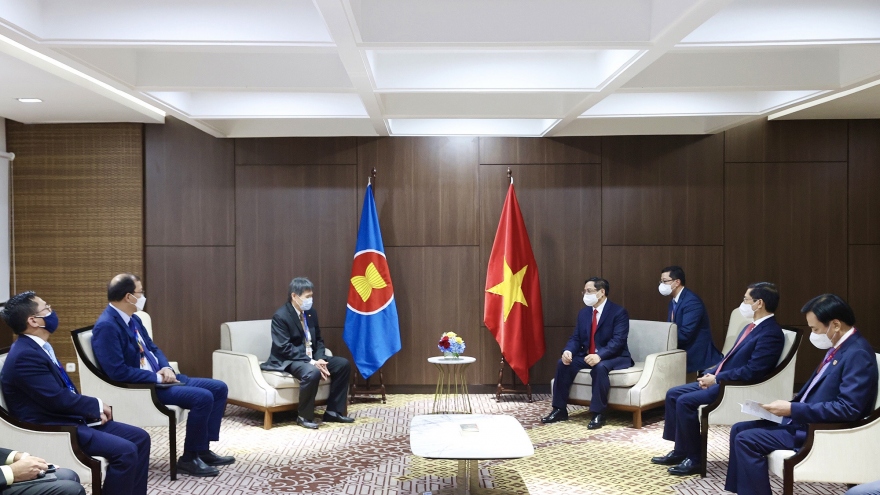 Thủ tướng Phạm Minh Chính tiếp Tổng Thư ký ASEAN Lim Jock Hoi