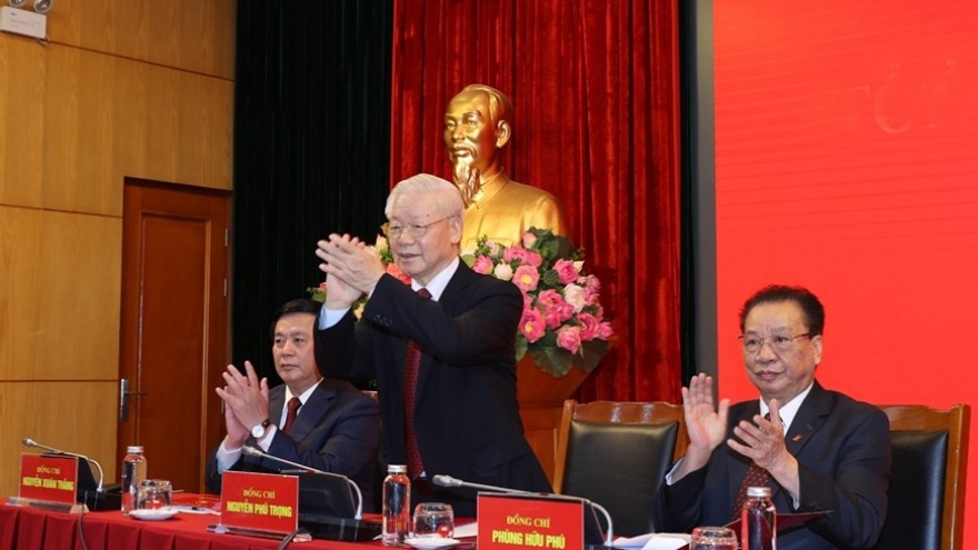 Tổng Bí thư Nguyễn Phú Trọng dự Hội nghị tổng kết Hội đồng Lý luận T.Ư