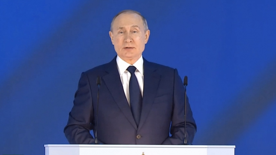 Video: Tổng thống Nga V.Putin đọc thông điệp liên bang năm 2021