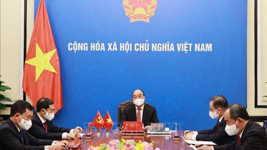 Chủ tịch nước Nguyễn Xuân Phúc điện đàm Tổng Bí thư, Chủ tịch nước Trung Quốc