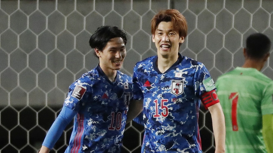 Nhật thắng Myanmar 10-0, vào vòng loại thứ ba World Cup 2022