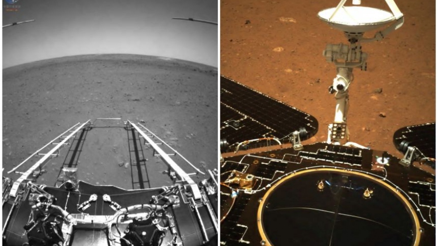 Tàu thăm dò của Trung Quốc gửi về những bức ảnh đầu tiên từ Sao Hỏa