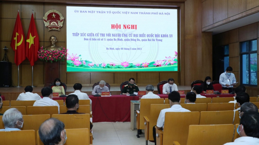 Ứng cử viên ĐBQH đơn vị bầu cử số 1 của Hà Nội gặp mặt cử tri