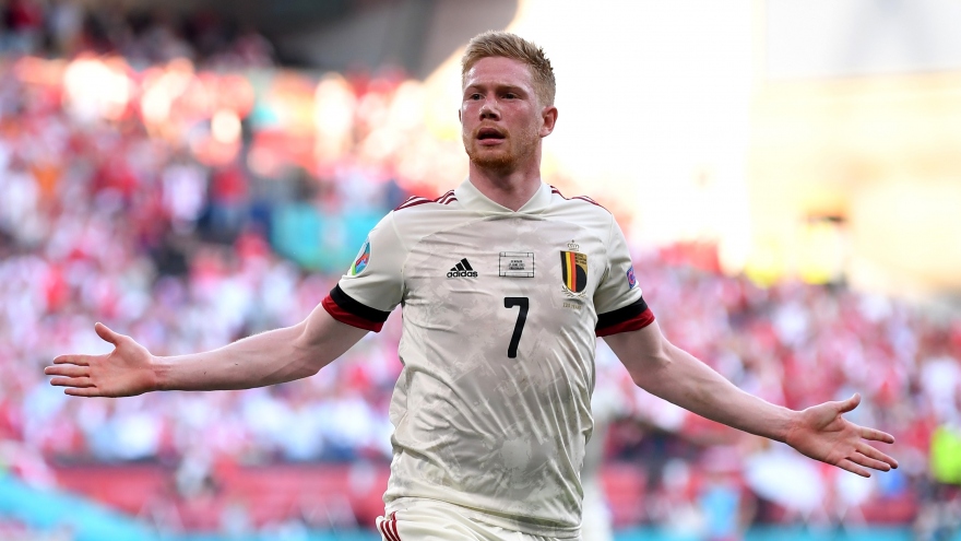 De Bruyne gieo sầu cho Đan Mạch, Bỉ vào vòng knock-out EURO 2021