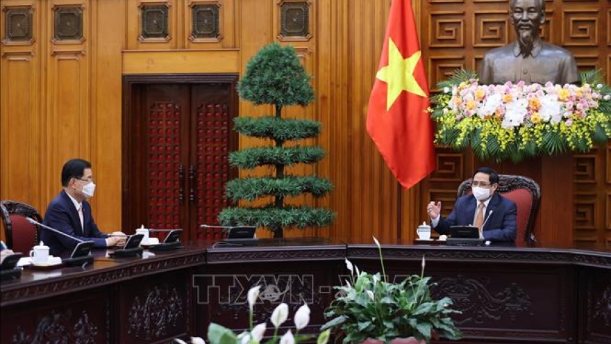 Thủ tướng Phạm Minh Chính tiếp Bộ trưởng Ngoại giao Hàn Quốc Chung Eui Yong