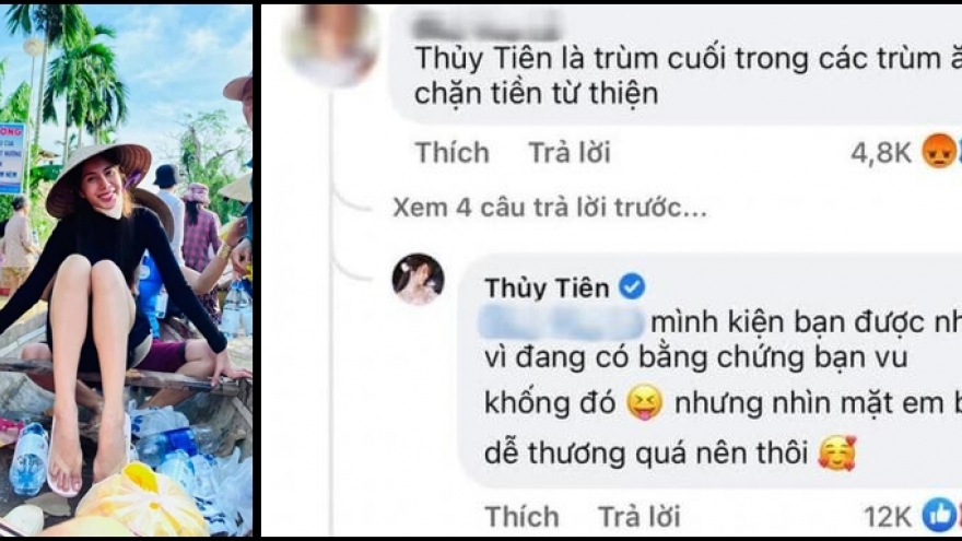 Chuyện showbiz: Ca sĩ Thủy Tiên đáp trả khi bị gọi là "trùm ăn chặn" tiền từ thiện