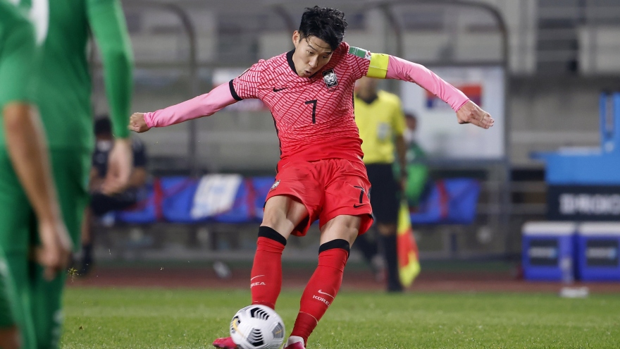 Vòng loại World Cup 2022: Son Heung Min "vô duyên", Hàn Quốc vẫn thắng đậm Turkmenistan