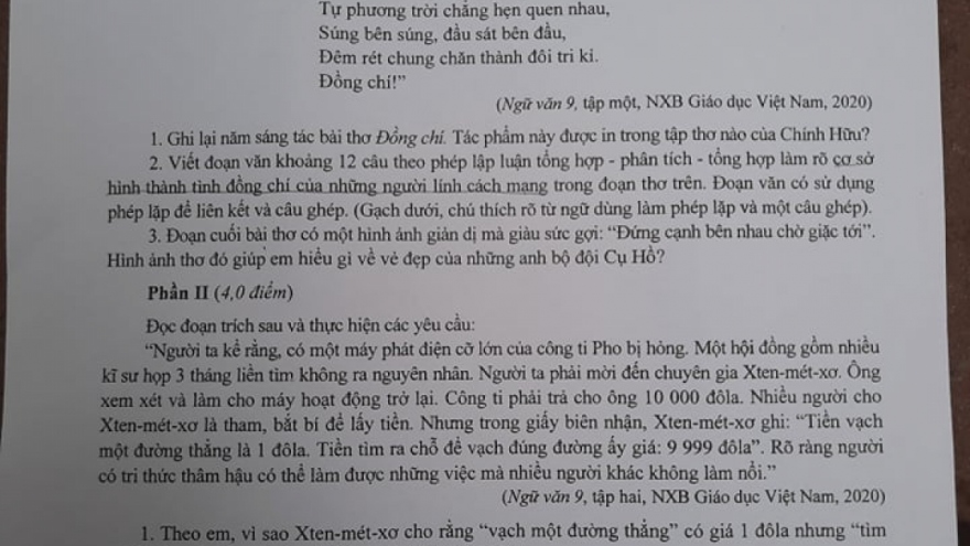 Hướng dẫn giải đề thi Ngữ văn vào lớp 10 tại Hà Nội